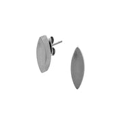 Marquise Satin-Finished Stainless Steel Stud Earrings