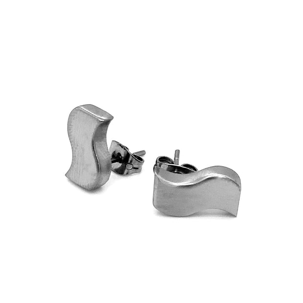 Wave Stainless Steel Stud Earrings