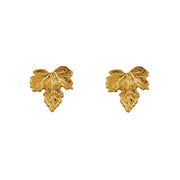 Gold Vermeil Stud Earrings - "Vine Leaf"