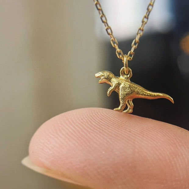 Vintage-Style 14K Gold Dinosaur Pendant – CAPI Jewelry
