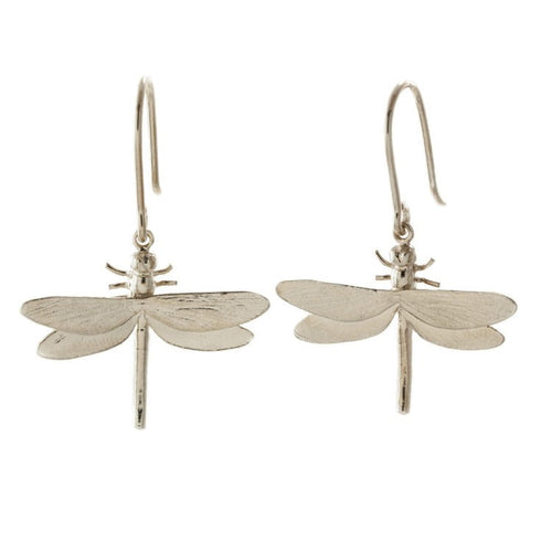 Sterling Silver Hook Earrings - "Dragonfly"