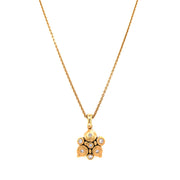 18K Yellow Gold & Diamond Necklace - "Night Moth"
