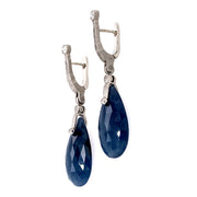Sapphire Drop Earrings - "Sticks and Stones"