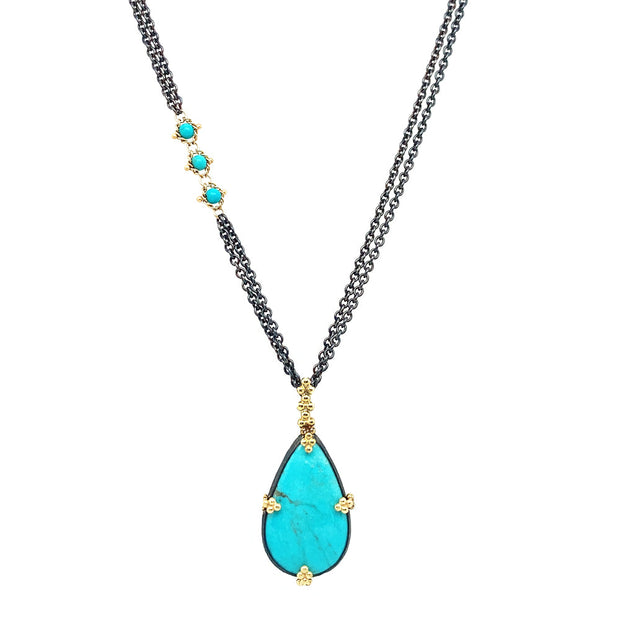 Morenci Turquoise Necklace- "Desert Curve"