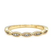 14K Yellow Gold and Diamond Band - "Brittany"