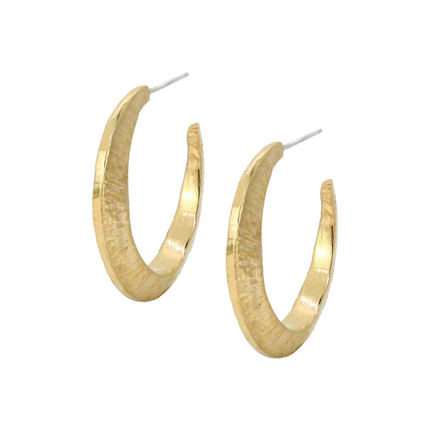 Bronze Semi-Hoop Post Earrings - "Nairobi"