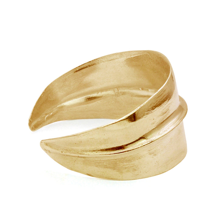 Bronze Cuff Bracelet - "Wide Ridge"