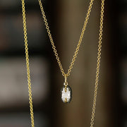 Elongated Radiant-Cut Diamond Necklace - "Chroma"