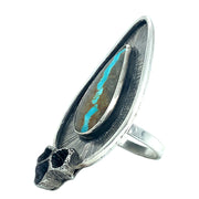Turquoise and Silver Ring - "Ancient Seabed"