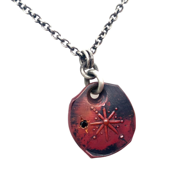 Copper and Sterling Silver Necklace- "Galactic"