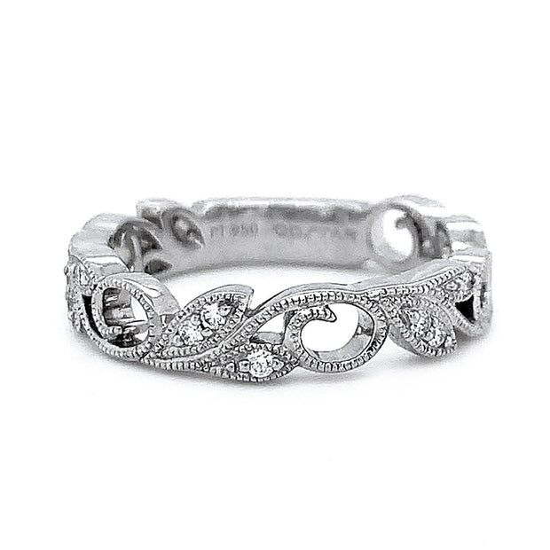 Platinum & Diamond Ring - "Crystalized Ivy"