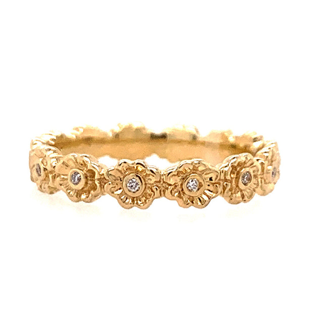 Yellow Gold and Diamond Eternity Band - "Perennial Love"