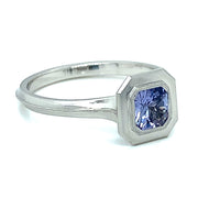 Violet Montana Sapphire Engagement Ring - "Jin Bezel"