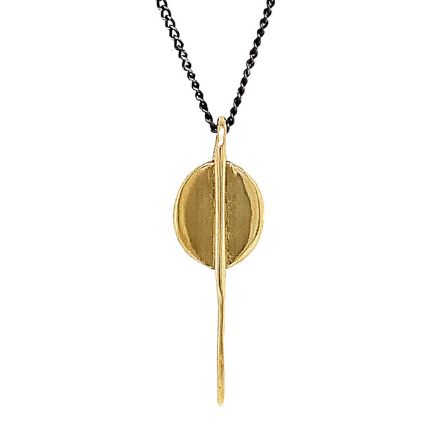 Yellow Gold & Sterling Silver Necklace - "Guardian"