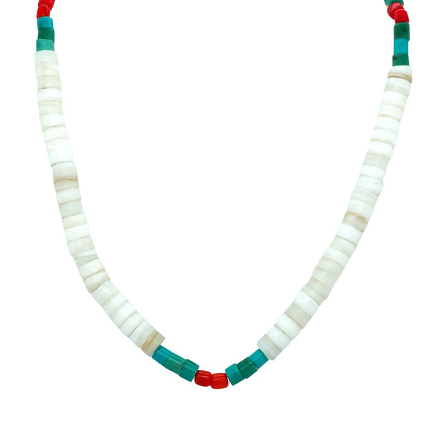 Navajo Multi Stone & Heishi Beaded 18 Inch Necklace | eBay