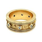 Handcrafted Yellow Gold and Diamond Estate Ring - "Constantinople"