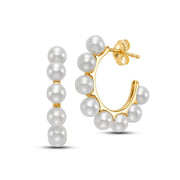 Freshwater Pearl Earrings - "Pearl Hoops"