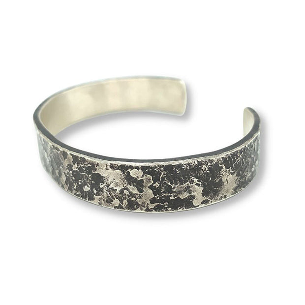 Oxidized Sterling Silver Forged Cuff - "Clyde"