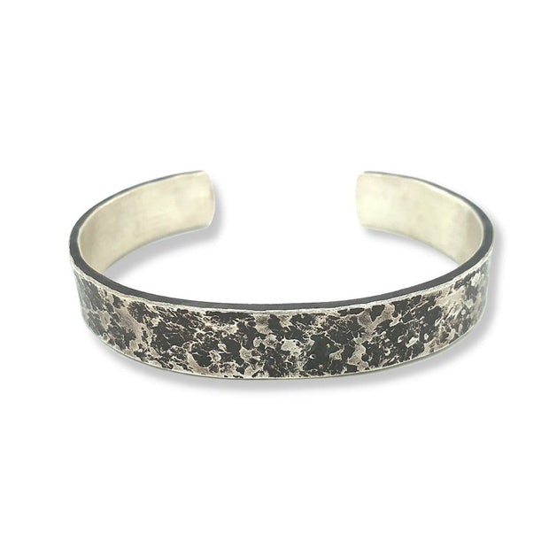 Oxidized Sterling Silver Forged Cuff - "Clyde"