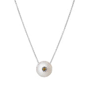 Freshwater Pearl & Citrine Necklace - "Chrysanthemum"