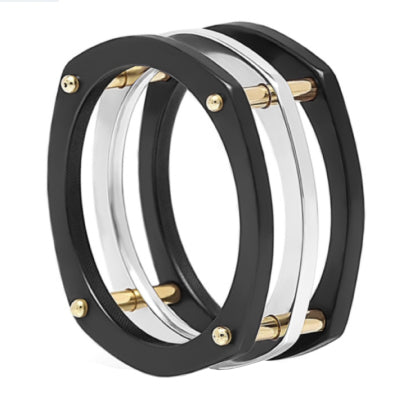 Marami Cobalt Chrome and Black Zirconium Ring