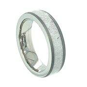 Titanium Ring with Antler Inlay