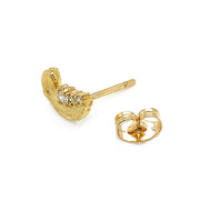 Single Gold & Diamond Stud Earring - "Renoir"