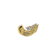 Single Gold & Diamond Stud Earring - "Renoir"