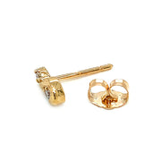Single Diamond & Gold Stud Earring - "Renoir Breeze"