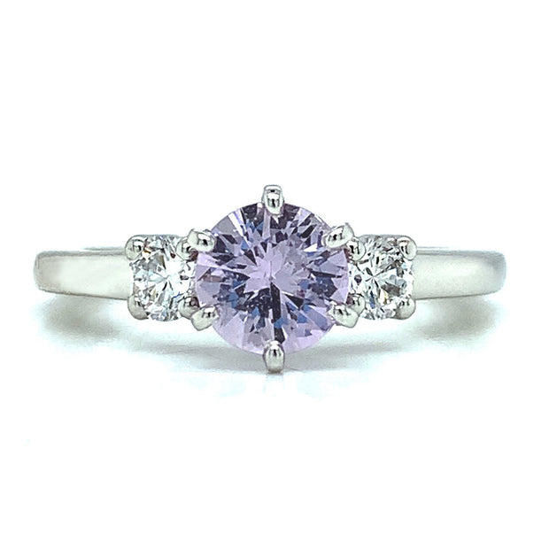 Montana Sapphire & Diamond Platinum Ring - "Dolce Lilac"