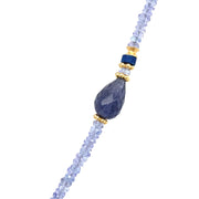 Tanzanite, Lapis, and Iolite Beaded Necklace-"Prime Time"