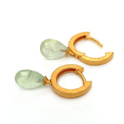 Gold Vermeil and Prehnite Earrings - "Unconditional Love"