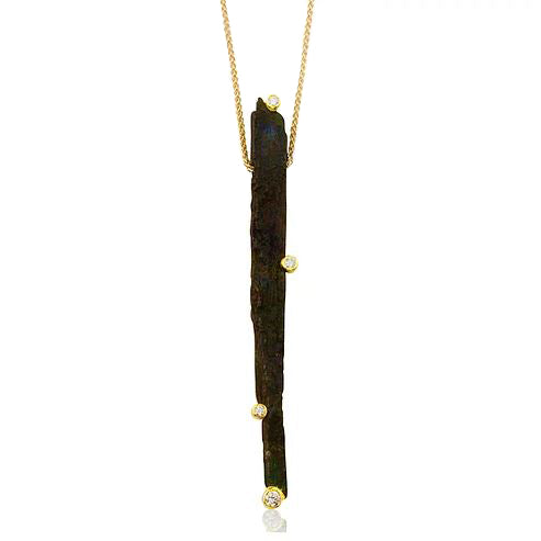 Diamond and Cobalt Chrome Necklace-"Manzanita"