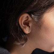 14KY Minimalist Medium Ear Cuff Earrings- "Axton"