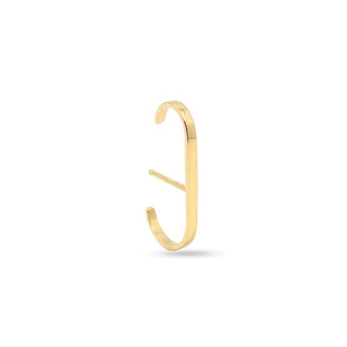 14KY Minimalist Medium Ear Cuff Earrings- "Axton"