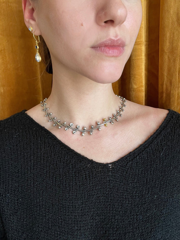 Sterling Silver & Gold Necklace - "Ocotillo Collar"