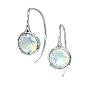 Sterling Silver and Oregon Opal Drop Earring- "Comet Earhugger"