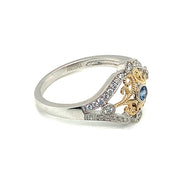 Yogo Sapphire & Diamond Ring - "Ivy"