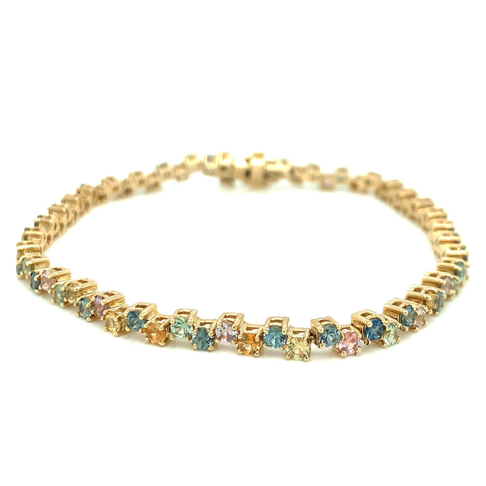 Unique Necklace / Bracelet - Diamonds & Blue Sapphire