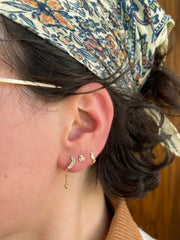 Gold & Diamond Stud Earrings - "Monet's Garden"