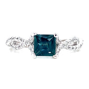 Montana Sapphire & Diamond Engagement Ring - "Verragio"