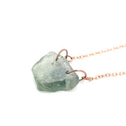 Rough Double Drilled Montana Sapphire Necklace - "Wild Soul"