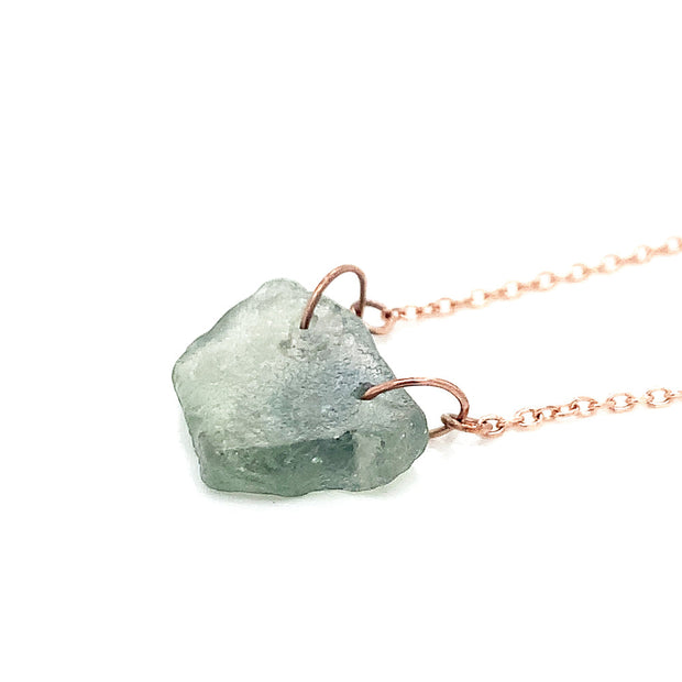 Rough Double Drilled Montana Sapphire Necklace - "Wild Soul"