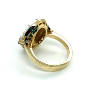 Bisbee Turquoise, Diamond & Enamel Ring- "Rock Candy Daydream"