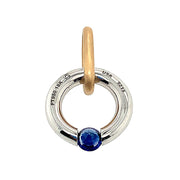 Yogo Sapphire & Diamond Round Pendant - "Jazz"
