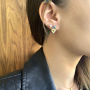 Textured White Sapphire stud earrings