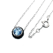 Slate Blue Montana Sapphire Necklace - "Chroma"