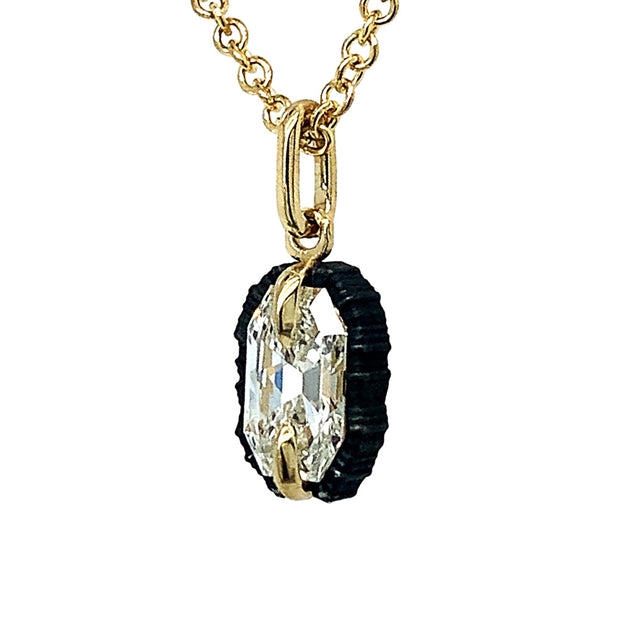 Elongated Radiant-Cut Diamond Necklace - "Chroma"