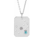 Zodiac Sterling Silver Pendant Necklace - "Scorpio"
