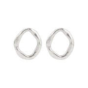 Large Sterling Silver Stud Earrings - "Maji"